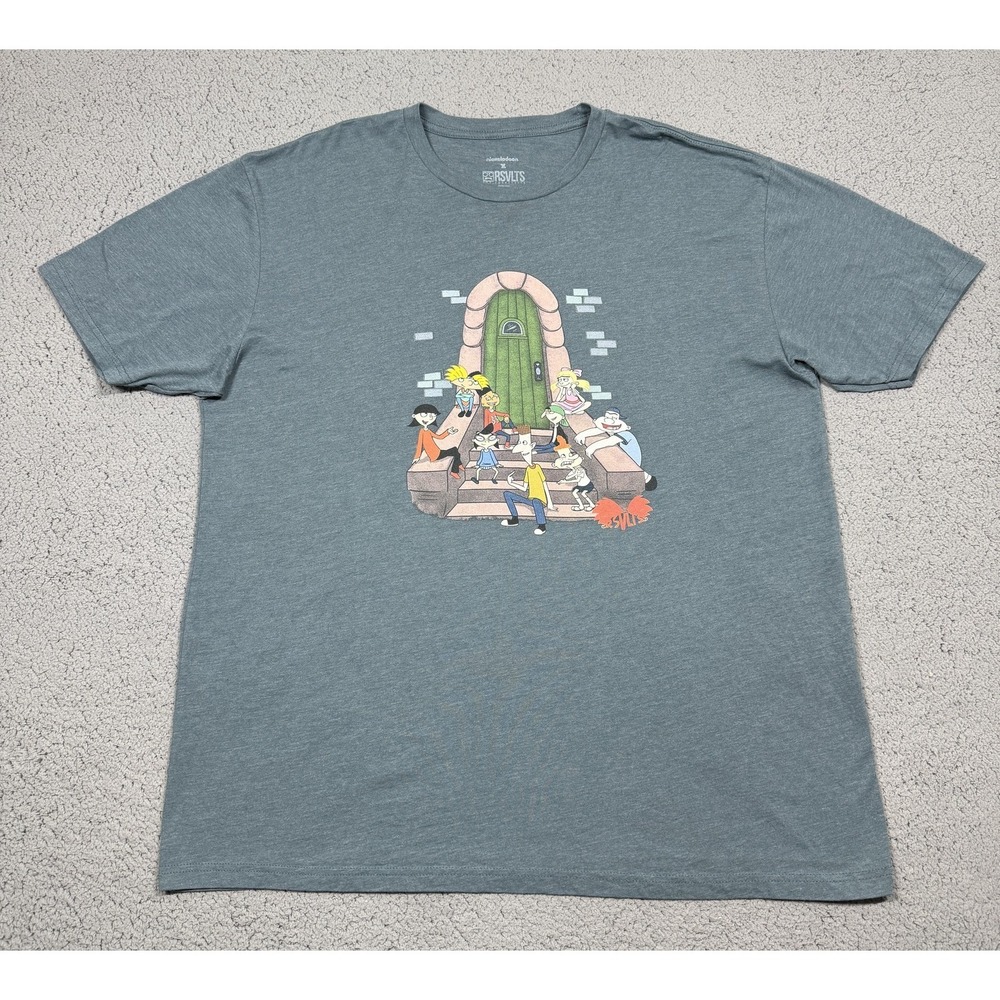 RSVLTS x Hey Arnold Shirt Mens‎ 2XL Blue Nickelodeon Stoop Kids Graphic Tee